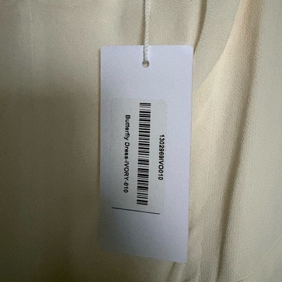 NEW NWT Reformation Butterfly Dress Ivory Off-Shoulder Midi Size 10 NWT - Picture 9 of 11